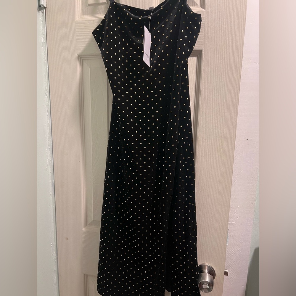 NWT Love fire Women’s Black and Gold Dress - Medium